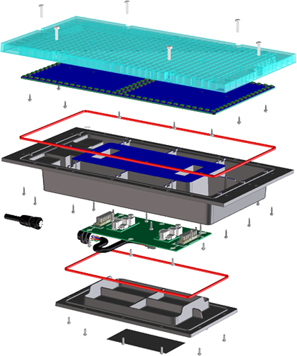 Exploded drawing of DigiPaver P1 system